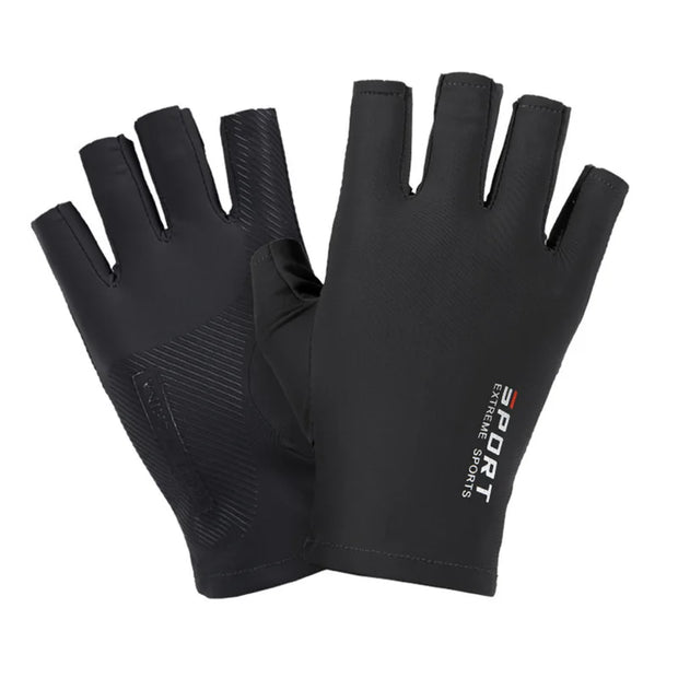 Summer Men Women Gloves Fishing Cycling Ice Silk Breathable Elastic Sun Protection Touchscreen Fitness Sports Driving Gloves