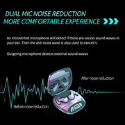 Sleep Bluetooth Headphones Noise Cancelling Painless Wireless Music High Quality Sports Tws 538 Thin Earbuds Digital Display