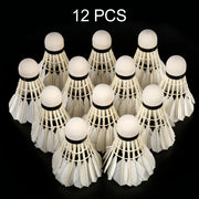 12PCS/Set Goose Feather Shuttlecocks Stability and Durability Badminton High Speed Badminton Birdies Feather Speed Shuttlecocks