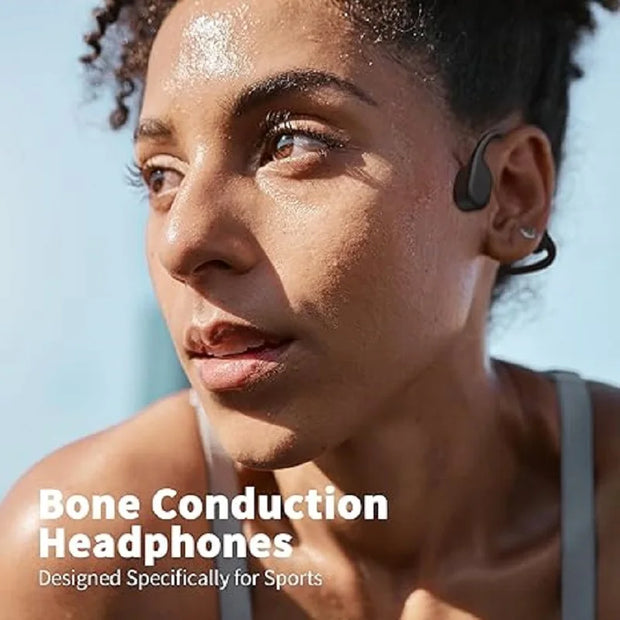 Bone Conduction Headphones IPX8 Waterproof Wireless Bluetooth Earphone Real Bone Conduction Sport Headphone HIFI Ear-hook Earbud