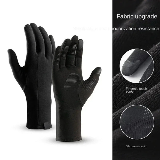 Autumn Winter Cold-proof Running Gloves Windproof Non-slip Keep Warm Touch Screen Outdoor Sports Cycling Gloves Men And Women