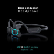 Real Bone Conduction Swimming Headphones Sports Bluetooth Earphone IPX8 Waterproof Wireless Headset 32GB MP3 Player HIFI Earbuds