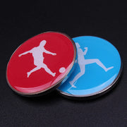 1Pc Sports Football Pattern Pick Edge Referee Side Toss Coin for Kids Adults Soccer Football Volleyball Table Tennis