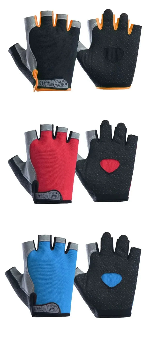 Gym Gloves Fingerless Sports Fitness Training Men's Cycling Gloves Woman Motorcycle Mtb Anti-slip Gloves Bicycle Accessories